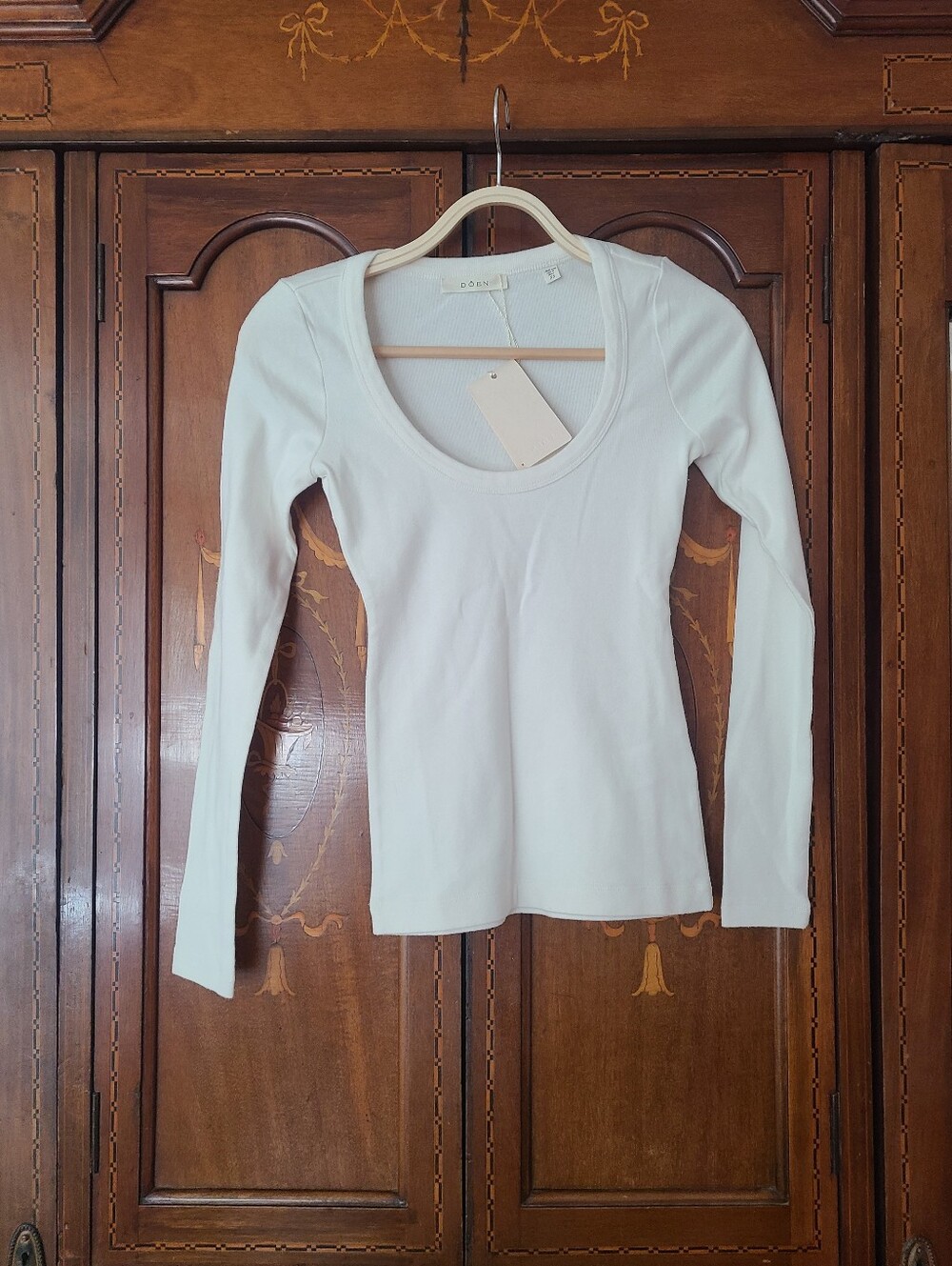 NWT Doen Romy Tee In Salt - Picture 2 of 5